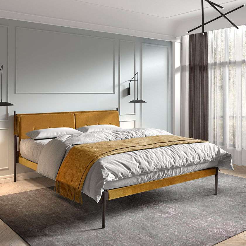 Clan sensatie kop Lettobeds Inizio bed - 180x200 geel | Showroommodellen.nl