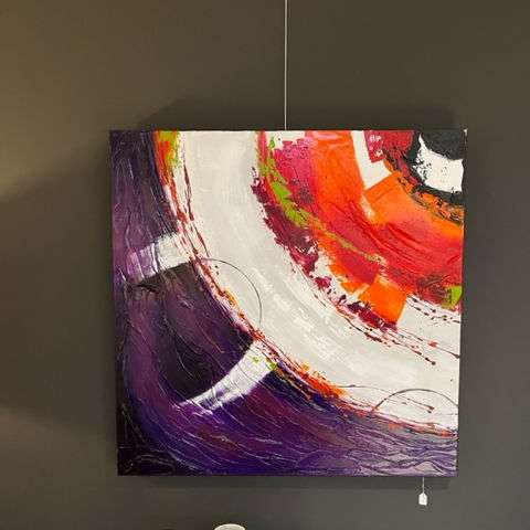 Cobra Art Purple-Orange schilderij - Showroom
