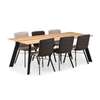 Montel Livorno eettafel met Lecce eetkamerstoel (set van 6)