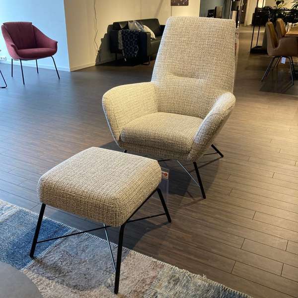 Ojee Design Lewis fauteuil met poef - Materiaal