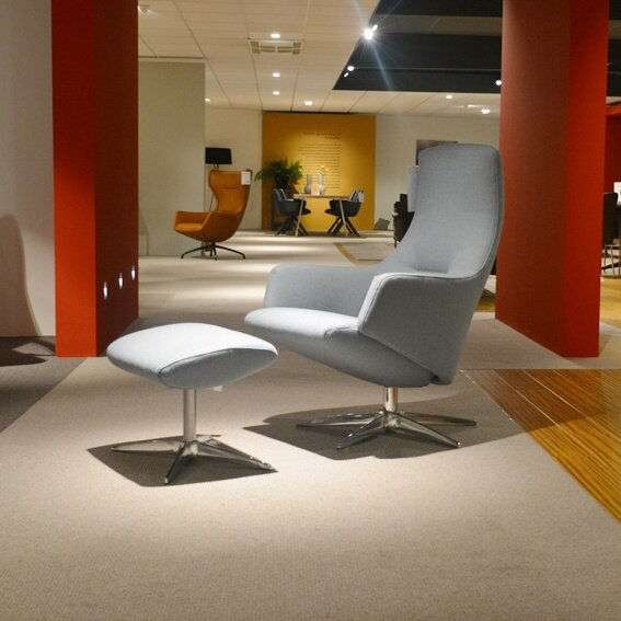 Gealux Volo Pearl fauteuil met poef