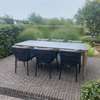 Cane-Line tuintafel met tuinstoel (set van 6) - Vooraanzicht