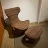 B&B Italia Papillio Grande fauteuil met poef - Vooraanzicht