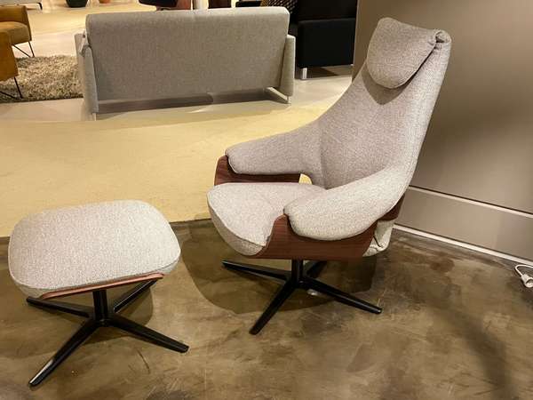 Leolux Cream fauteuil met poef - Materiaal