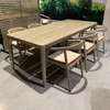 Castle Line Teak Grey tuintafel met tuinstoel (set van 6) - Vooraanzicht