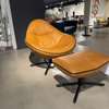 LABEL vandenberg Hidde Soft draaifauteuil met poef - Boven aanzicht