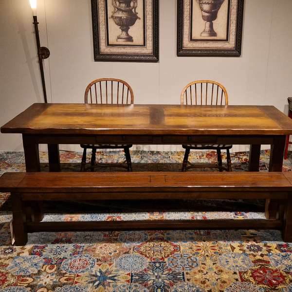 Antix Farmers eettafel - 220x90 met eetbank - Showroom