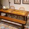 Antix Farmers eettafel - 220x90 met eetbank - Zijaanzicht links
