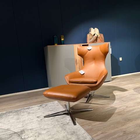 Afbeeldingen van Leolux Caruzzo Plus fauteuil met hocker 