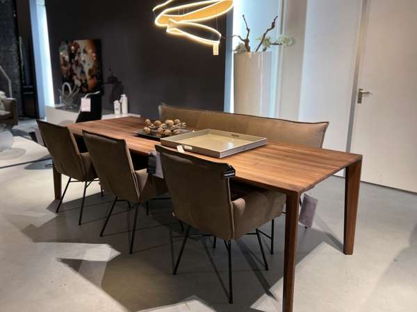 Afbeeldingen van Jess Design Vidar eetbank met Sanne eetkamerstoel (set van 3)