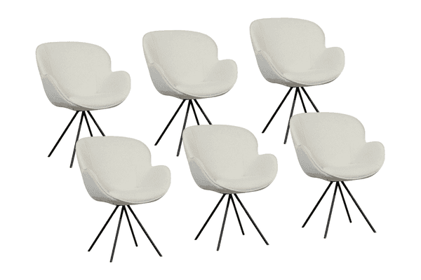 Afbeeldingen van Bree's New World Butterfly eetkamerstoel (set van 6)