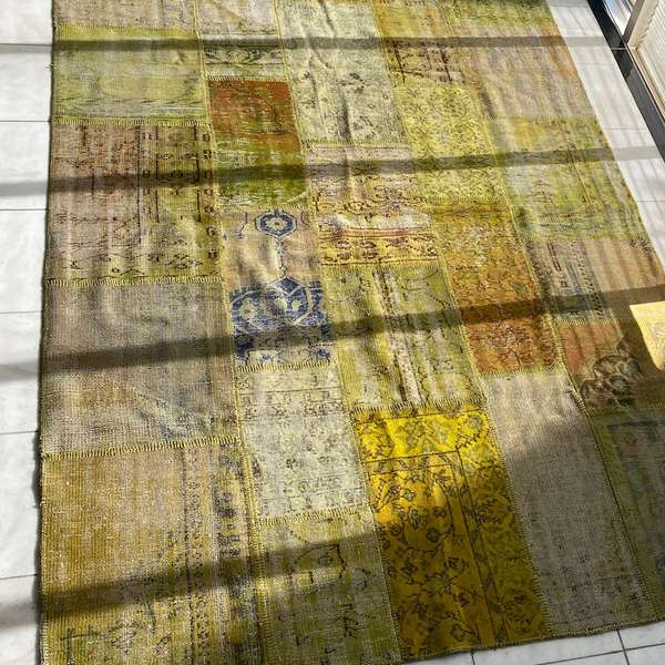 Altuntas Patch Lime vloerkleed - 200x300