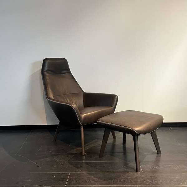 bert plantagie Zyba fauteuil met voetenbank - Materiaal