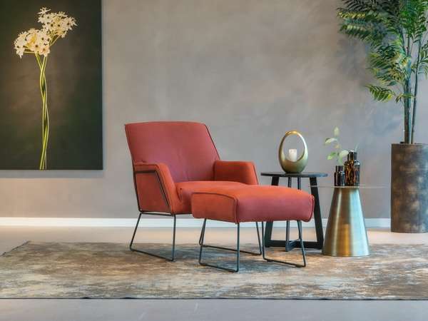 RT Design Cava fauteuil met poef - Materiaal