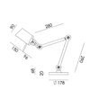 Tonone Bolt Desk Small 2-arm Foot bureaulamp - Details
