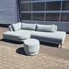 4x6sofa X3 modulaire hoekbank met poef - Zijaanzicht rechts