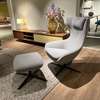 Leolux Caruzzo Plus fauteuil met poef - Boven aanzicht