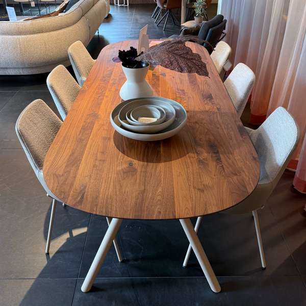 bert plantagie Parade eettafel - 240x100 met Maple eetkamerstoel (set van 6)  - Showroom