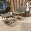bert plantagie Draat fauteuil met poef - Achter aanzicht
