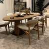Passe Partout Bombay Low Dining eettafel - 280x123 met eetkamerstoel (set van 6) - Showroom