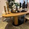Passe Partout Bombay Low Dining eettafel - 280x123 met eetkamerstoel (set van 6) - Zijaanzicht rechts