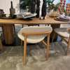 Passe Partout Bombay Low Dining eettafel - 280x123 met eetkamerstoel (set van 6) - Achter aanzicht