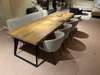 Cartel Living Nouvion eettafel - 300x100 met Mesa eetkamerstoel (set van 4) en Ness eetbank - Materiaal
