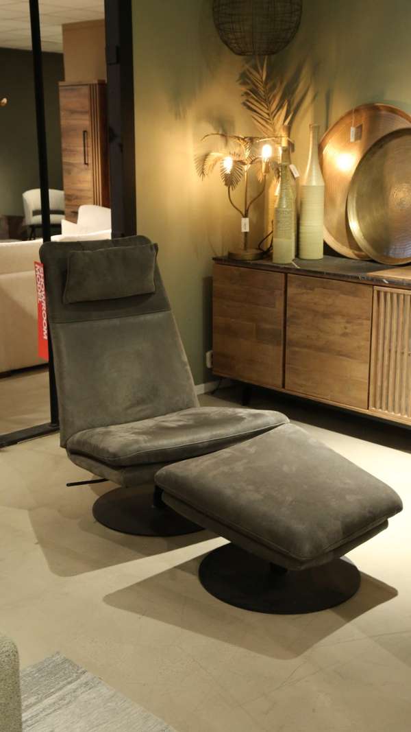 In.House Erik relaxfauteuil met hocker - Materiaal