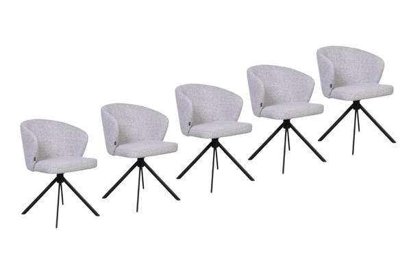 DMO Collection Twist eetkamerstoel (set van 5) - Vooraanzicht