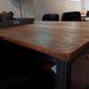 Tower Living Recycled Teak eettafel - 160x90 - Achter aanzicht