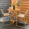 Borek Limone tuintafel - Ø90 met MIRA tuinstoel (set van 3)