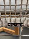 Borek Limone tuintafel - Ø90 met MIRA tuinstoel (set van 3) - Achter aanzicht