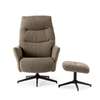 Feelings Barna relaxfauteuil met poef - Zijaanzicht rechts