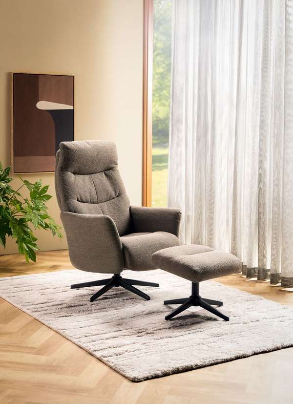 Feelings Barna relaxfauteuil met poef - Showroom