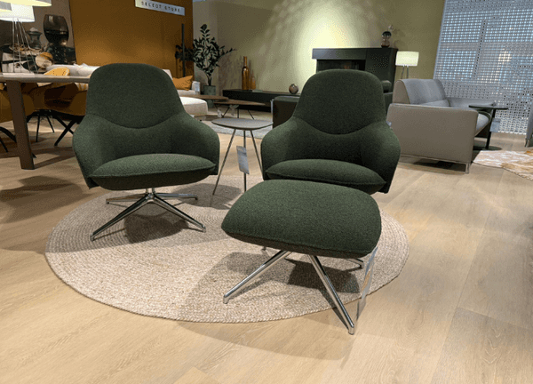 Leolux Lanah fauteuil (set van 2) met poef - Materiaal