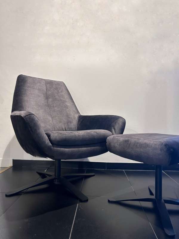 Montel Charles Low fauteuil met poef - Materiaal