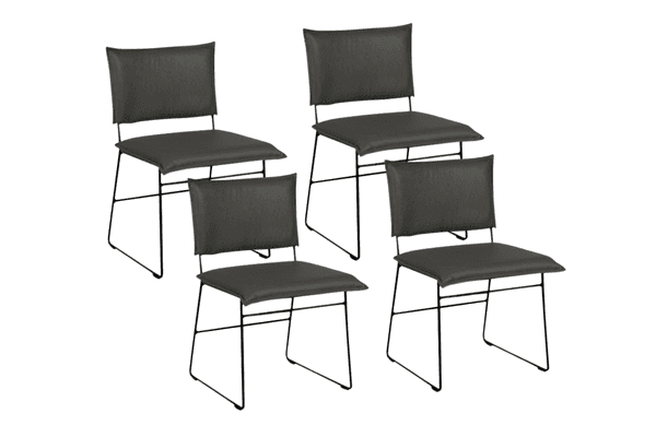 Jess Design Norman en set van 4 stuks eetkamerstoel - Materiaal
