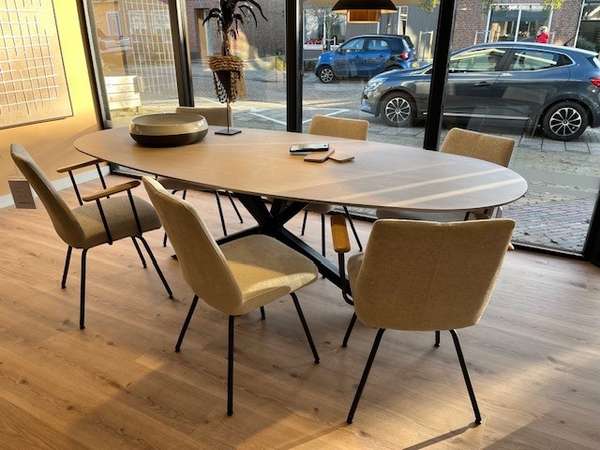 Nouvion Solio eettafel - 240x110 met Solio eetkamerstoel (set van 6) - Materiaal