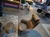 Poltrona Frau Mamy Blue fauteuil met poef - Materiaal
