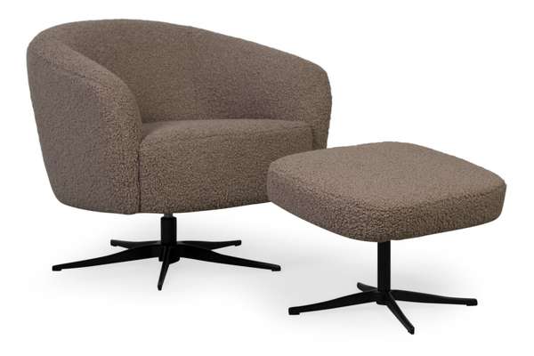 DMO Collection Shepherd fauteuil met poef - Materiaal
