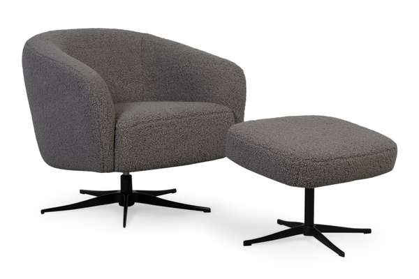 DMO Collection Shepherd fauteuil met poef - Materiaal
