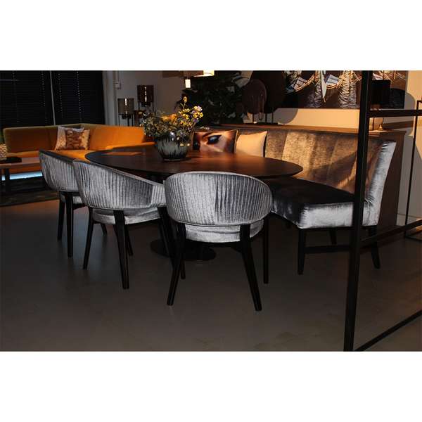 Dimondi Nora eetkamerstoel (set van 3) met Richard eetbank - Materiaal