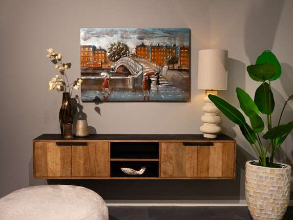 RT Design Wooden Bridge wanddecoratie - Materiaal