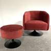 Cartel Living Jazz draaifauteuil met poef - Materiaal