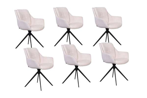 DMO Collection Endora eetkamerstoel (set van 6) - Vooraanzicht