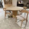 Skovby Eiken eettafel - Ø123 uitschuifbaar met eetkamerstoel (set van 4) - Materiaal