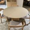 Skovby Eiken eettafel - Ø123 uitschuifbaar met eetkamerstoel (set van 4) - Materiaal
