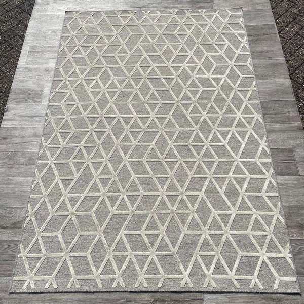 Brinker Carpets Graphix Dessin 826 Beige Off White vloerkleed - 160x230 - Materiaal