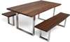 Seuren Treble 2.0 eettafel - 180x90 met 2eetbanken - Materiaal