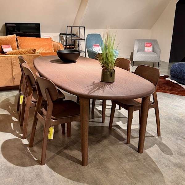 Theuns Sento eettafel - 200x90 met eetkamerstoel (set van 6)